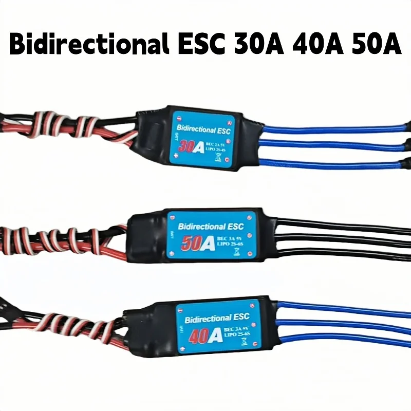 

Bidirectional 30A/40A/50A Bidirectional Brushless ESC for Remote Control Car Pneumatic Underwater Propeller