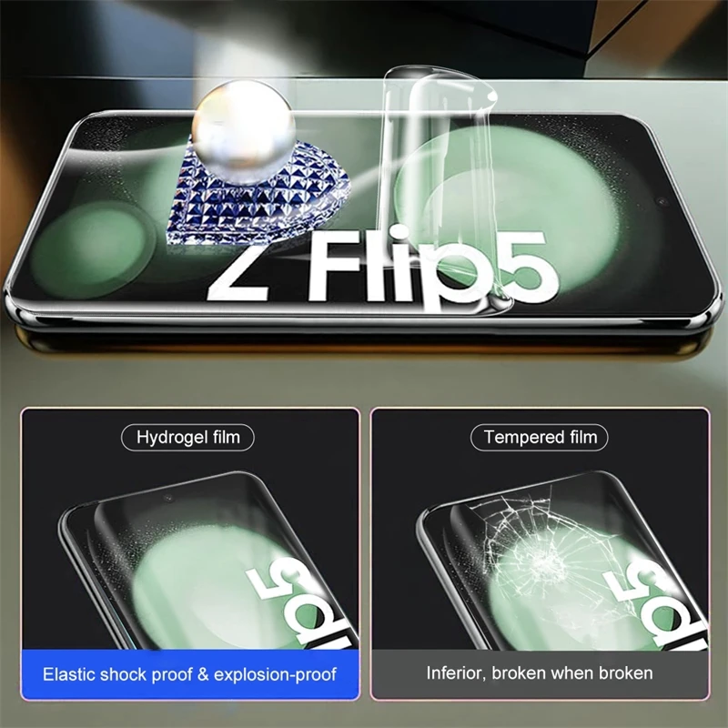 4in1 Hydrogel Film For Samsung Galaxy Z Flip 5 Front Back Screen Protector Glass for Galaxy Z Flip 4 ZFlip5 Flip5 Film Not Glass image 6