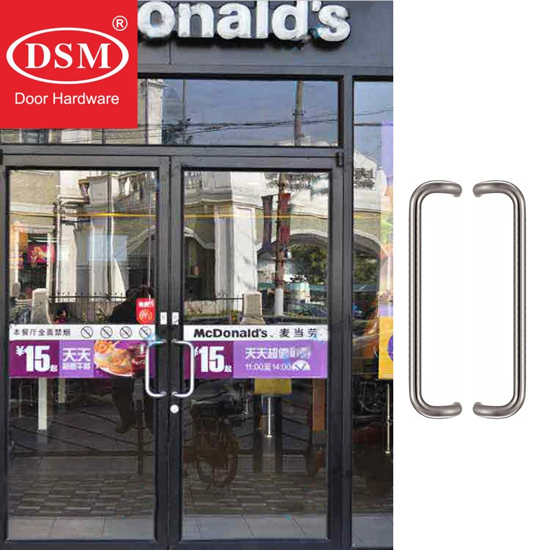 

Offset Entrance Door Handle SUS304 Grade Stainless Steel Pull Handles for Entry/Glass/Shop/Store Barn&Gates PA-117-25*300mm