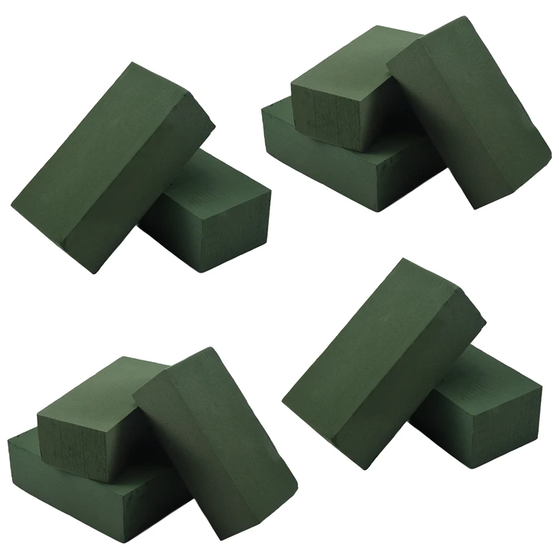 10Pcs Floral Foam Blocks, Flower Holder Flower Green Bricks Applied Dry Or Wet For Artificial Flowers