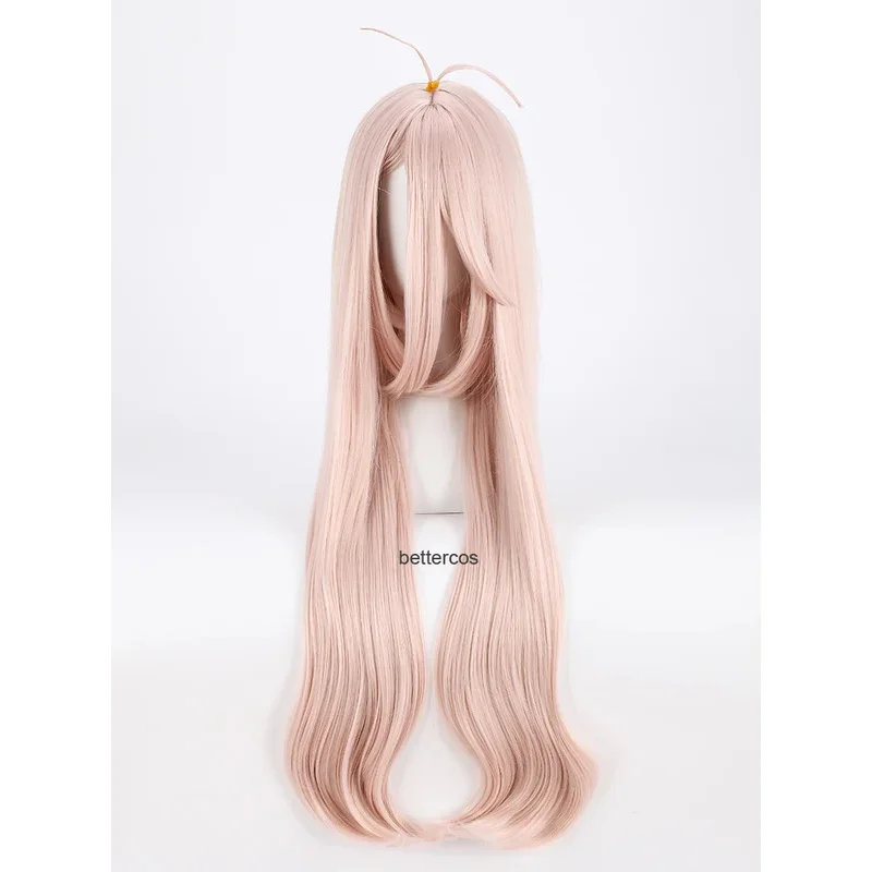 Peluca de Cosplay Super DanganRonpa V3 Miu Iruma, peluca de pelo sintético rosa resistente al calor de 80cm de largo + gorro de peluca
