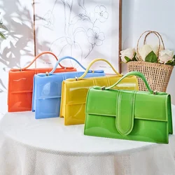 Nowość PVC Candy Color Crossbody Bags Fashion Women's Jelly Shoulder Bags Casual Large Capacity Handbags Ladies Top Handle Bags