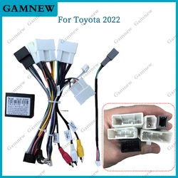 Car Audio DVD Player 16PIN Android Power Cable Adapter With Canbus Box For Toyota HIGHLANDER 2022 Wiring Harness