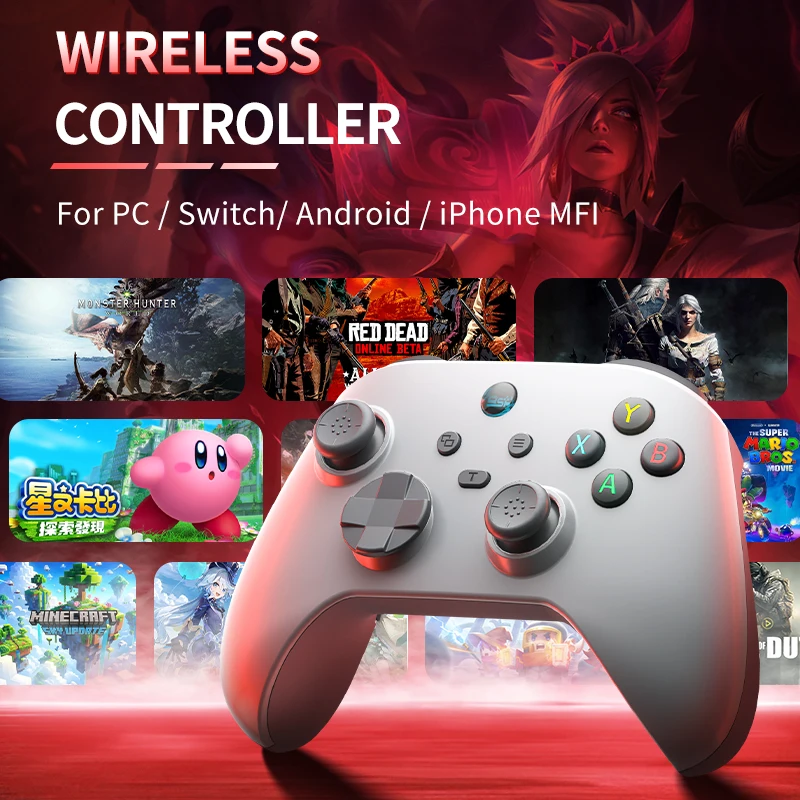 

for Nintendo Switch controller,Wireless Gaming Controller for phone/Nintendo Switch/Windows PC,Android/iOS MFI,black grey