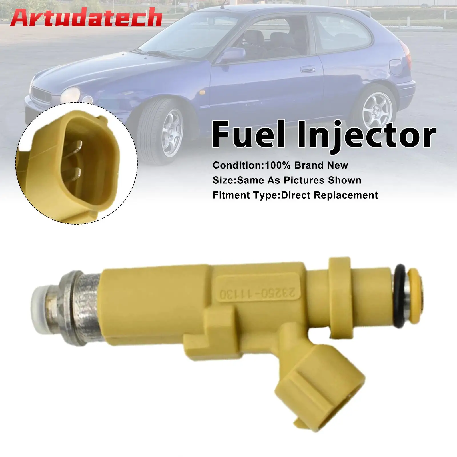 Artudatech 1 Stück Kraftstoffeinspritzdüse für Toyota Corolla 1.6L/1.8L 1995-2005 23250-11130 Autozubehör