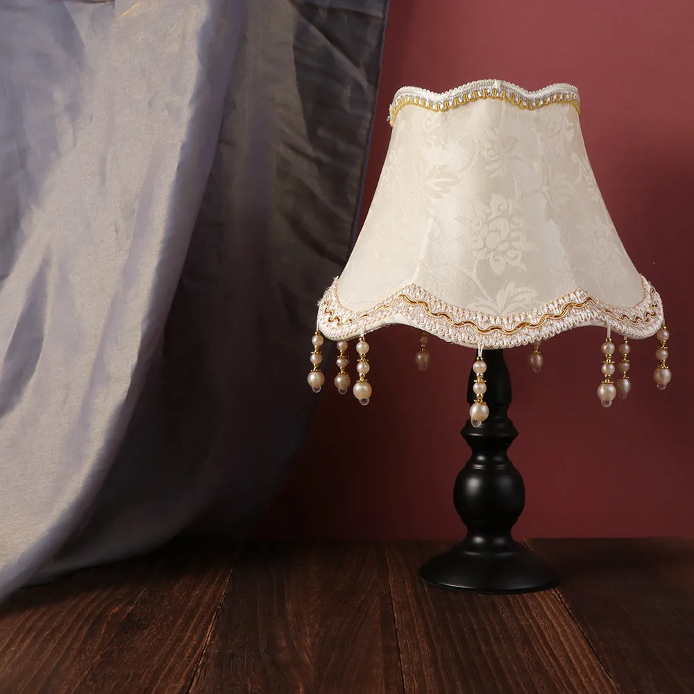 

Table Bedroom Decoration E27 Table Lamp Shade European Style 25CM Wall Lamp Cover Retro Shading Floor Lamp Dust Cover Wall Lamp