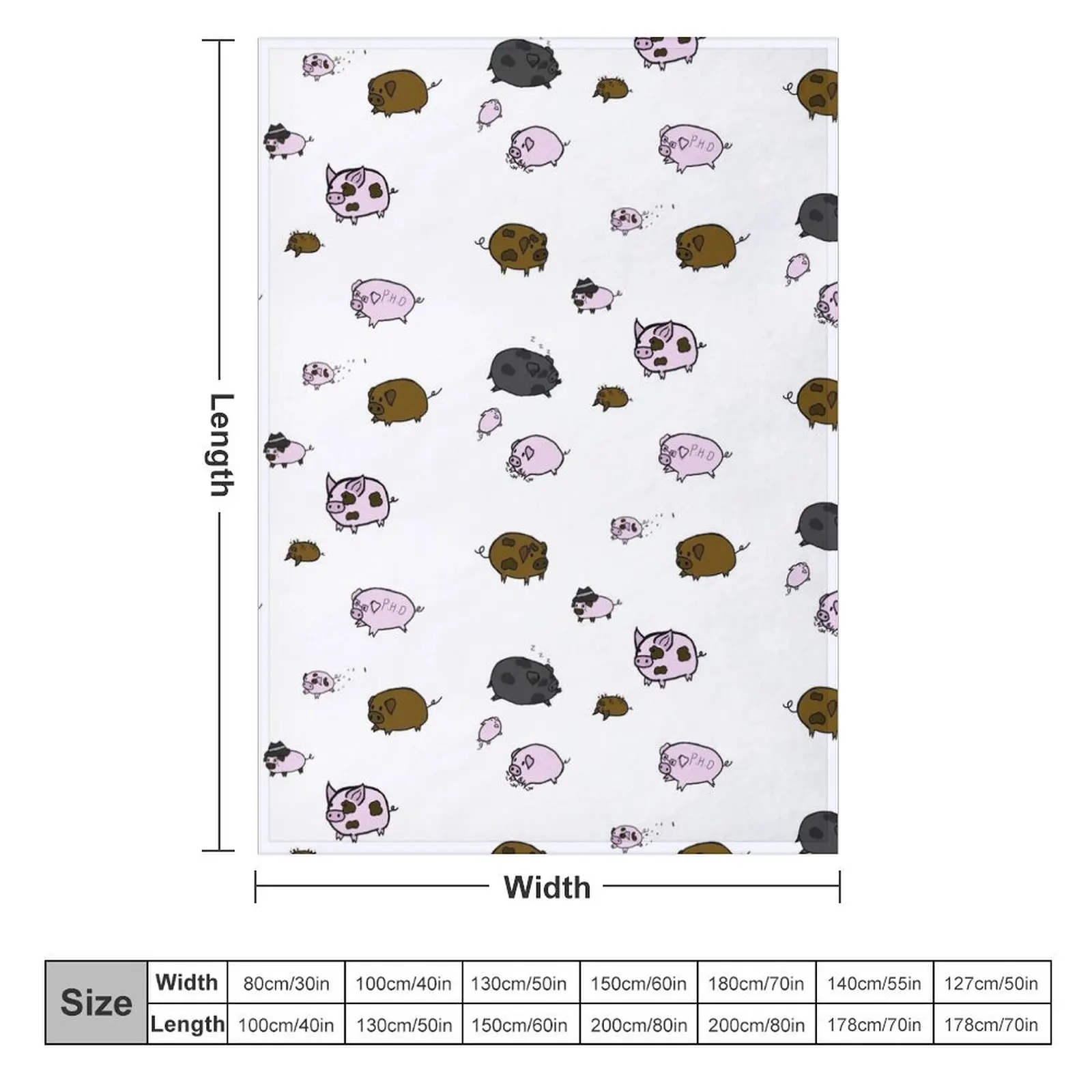 Cute Piggies Throw Blanket Shaggy sofa bed Blankets