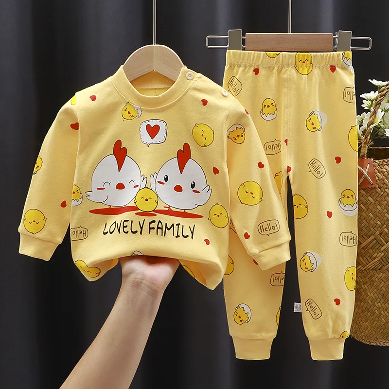 Girls Fashion Boys Home Warmth Casual Children Cute Comfortable Trendy Winter Autumn Pure Cotton Pajamas Cartoon Fashionable