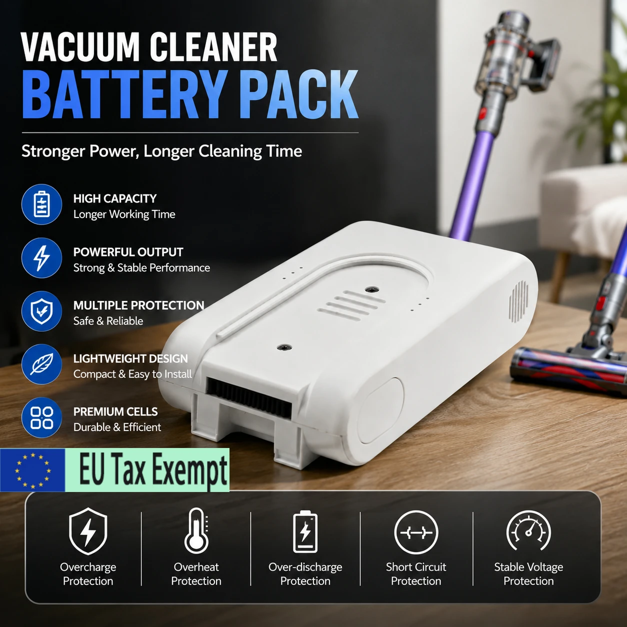 Staubsauger-Akku Passend für Xiaomi und Mijia G10 G11 R10 G101S Ersatz-Lithium-Ionen-Akku