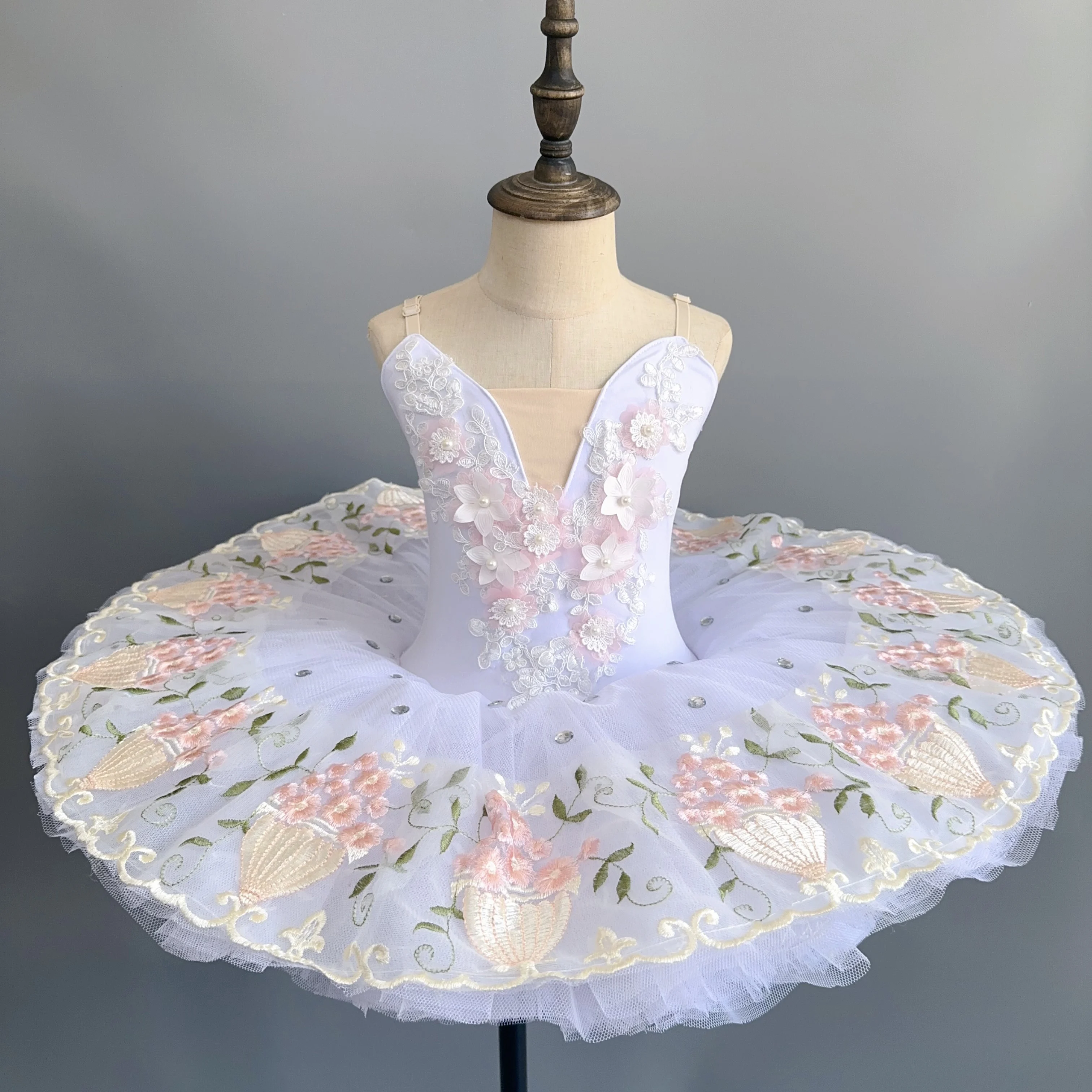 Robe de danse tutu de ballet pour enfants, olympiques de ballet fzLake pour filles, vêtements de scène pour enfants, tenues de ballerine de salle de Rh