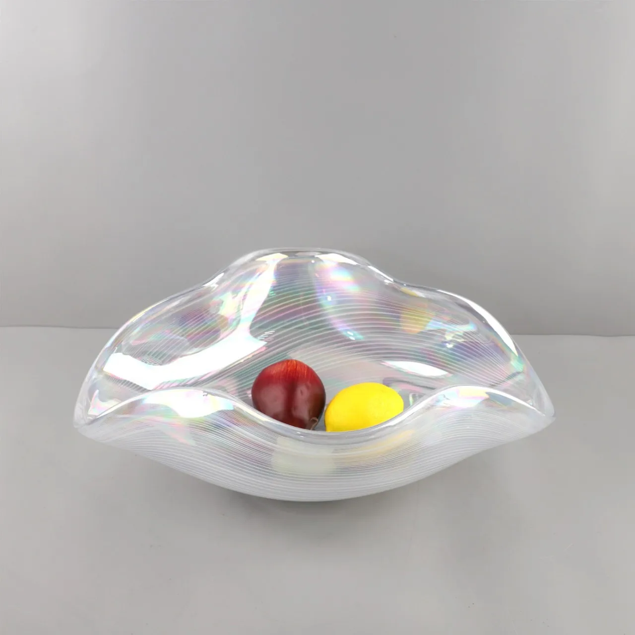Modern minimalist stripes colorful glass fruit tray tray living room restaurant hotel sales office soft home decoration
