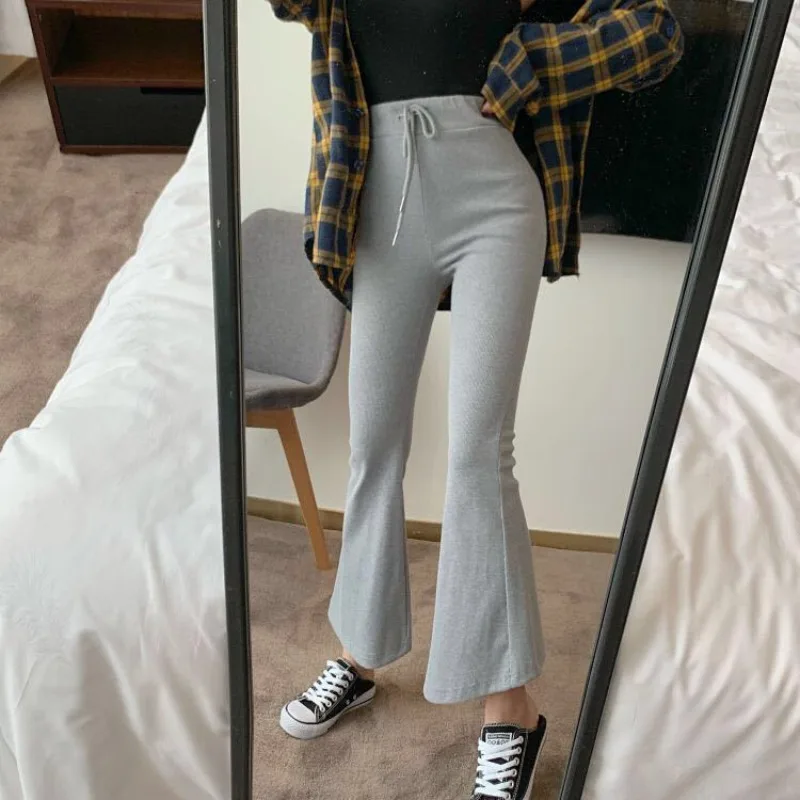 Pants Women Simple Korean Elegant Comfortable High Waist All-match Solid Mujer Trouser Lady Spring Summer Slim Popular Harajuku