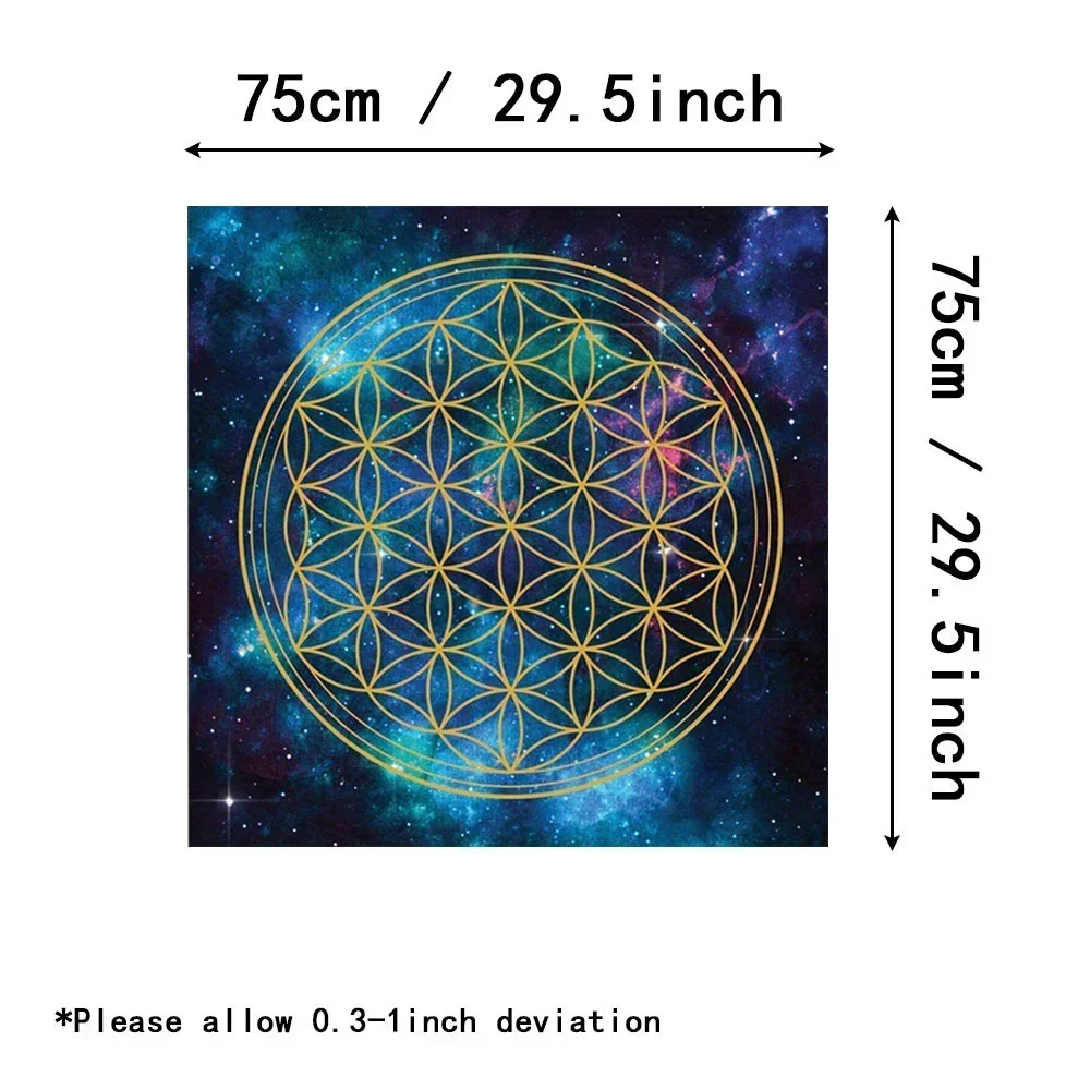 75x75cm Tarot Table Cloth Cover Starry Twelve Constellations Love Career Oracle Card Tablecloth