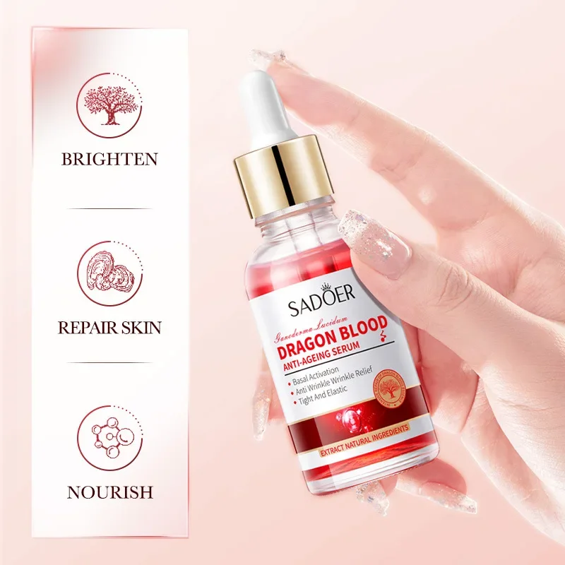 

SADOER Reishi Dragon Hydrating Face Serum Fade Fine Lines Moisturizing Firming Nourishing Brighten for Dry Dark Skin Care