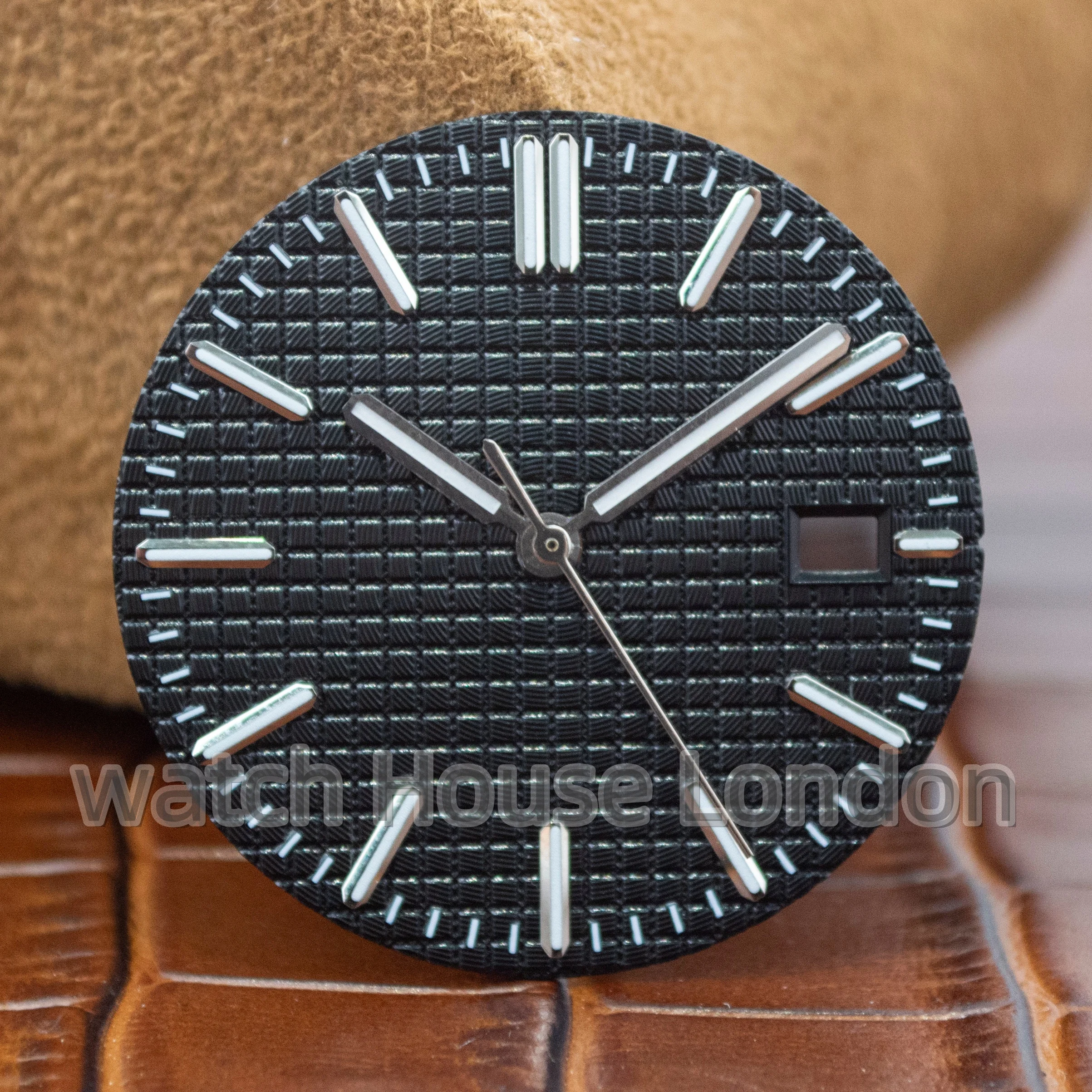 31.8 مللي متر NH35 الهاتفي الأيدي لحركة NH35A رويال أوك ap ساعة الطلب مؤشرات الوجه الإبر اكسسوارات الأخضر مضيئة ساعة أجزاء