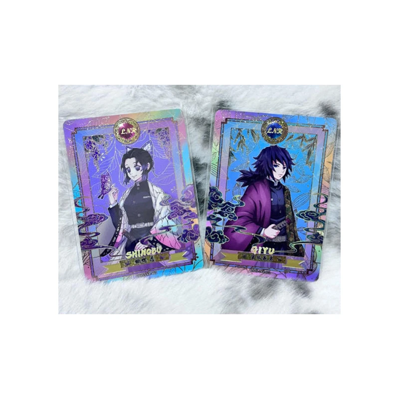 Anime Demon Slayer Kamado Nezuko Shinazugawa Genya Kochou Shinobu Collectible Cards Christmas Birthday Gifts Children's Toys