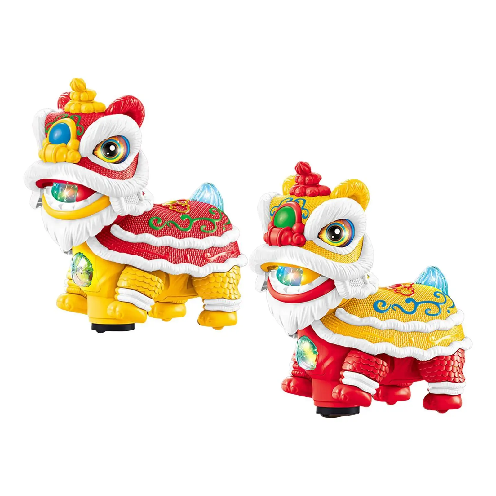 ไฟฟ้า Lion Dance ของเล่นเด็กหญิงร้องเพลงและเต้นรํา Lion ของเล่นเทศกาล Lion ของขวัญสิงโตเต้นรําสําหรับเด็กทารกเด็กหญิงของขวัญ