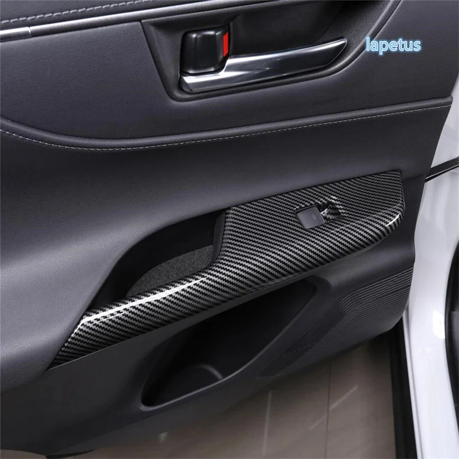 Inner Door Handle Holder Window Lifter Switch Button Cover Trim Fit For Toyota Venza / Harrier 2021 - 2024 Auto Accessories