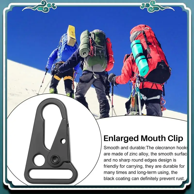 

Reliable 75 Pcs Enlarged Mouth Clip Sling Clasp Olecranon Hook For Sling Outdoors Bag Backpack,Carabiner Keychain Snap Hooks
