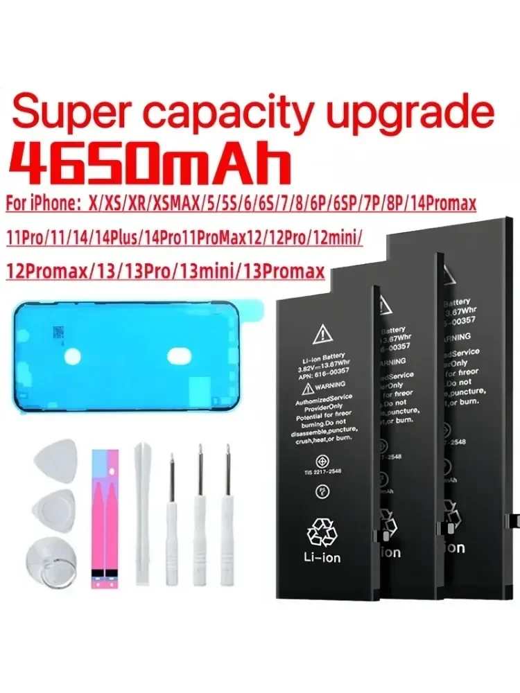 Bateria de telefone de alta capacidade para iphone se 2 4 5S 6 6s 6p 6sp 7 7p 8 plus xr xs max 10 11