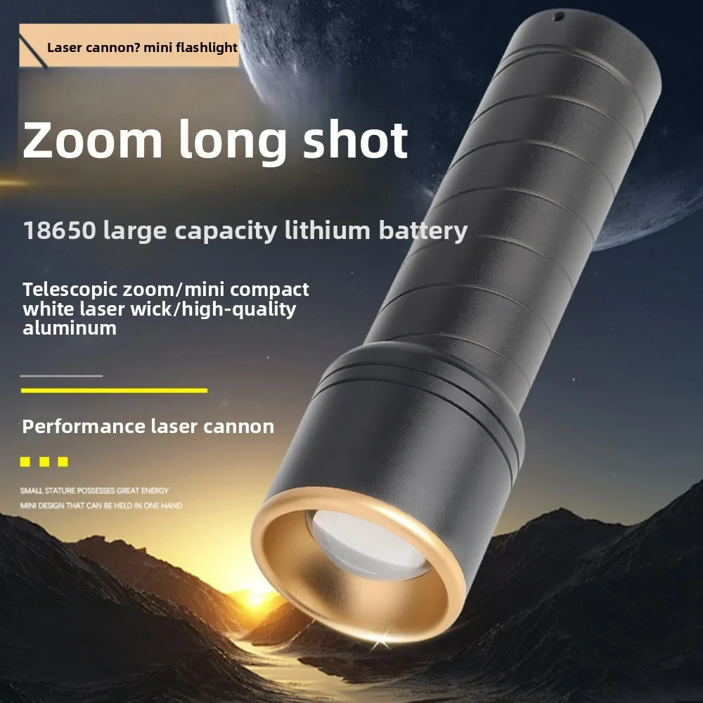 

Белый перезаряжаемый тактический фонарик, супер яркий, с дальним выстрелом, масштабируемый, водонепроницаемый, с лазерной фокусировкой для активного отдыха