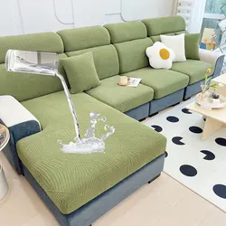 waterproof sofa cushion cover ，sofa seat slipcover，couch seat cover，jacquard leave printed，1/2/3/4 seat sofa covers