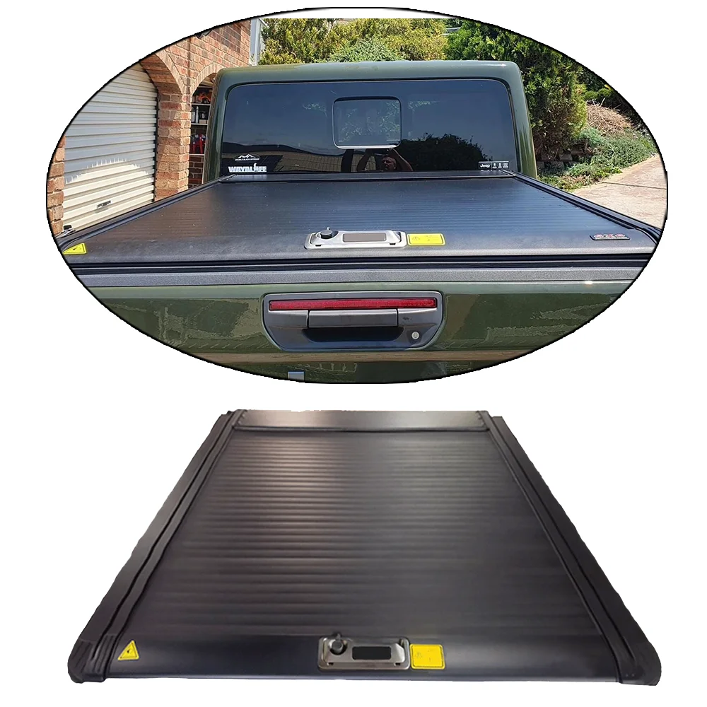 

Aluminum Alloy Tonneau Cover for Jeep Gladiator Double Cab Pickup Rear Bed Hard Roller Lid Shutter Lock Back Cover Ranger Model
