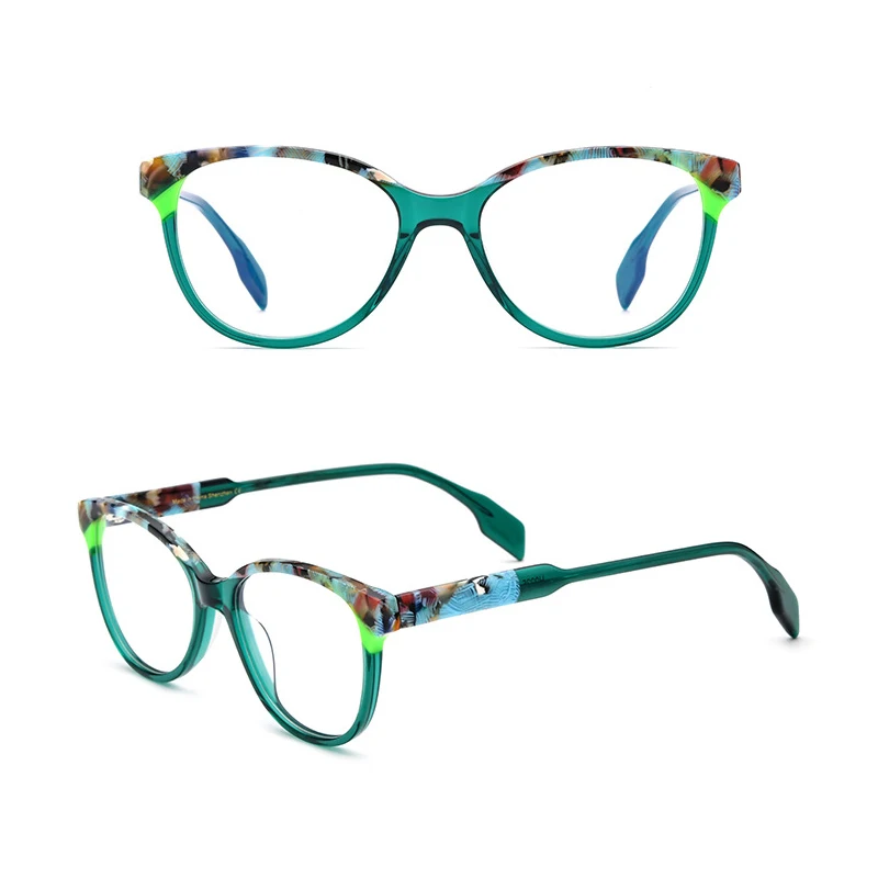 

Belight Optical New Arrival Colorful Vintage Retro Acetate Square Shape Spectacle Frame Precription Lens Eyeglasses 19225