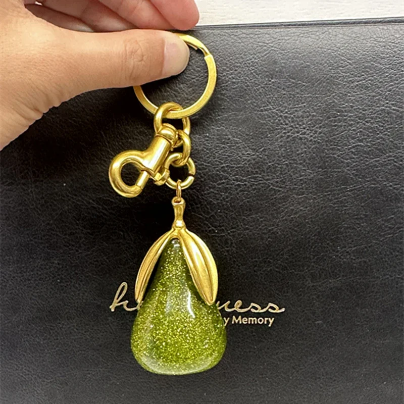 2025 جديد رائع كريستال الأخضر الكمثرى قلادة لمدرب Goyard حقيبة يد حقيبة كتف لتقوم بها بنفسك حقيبة إكسسوارات جذابة