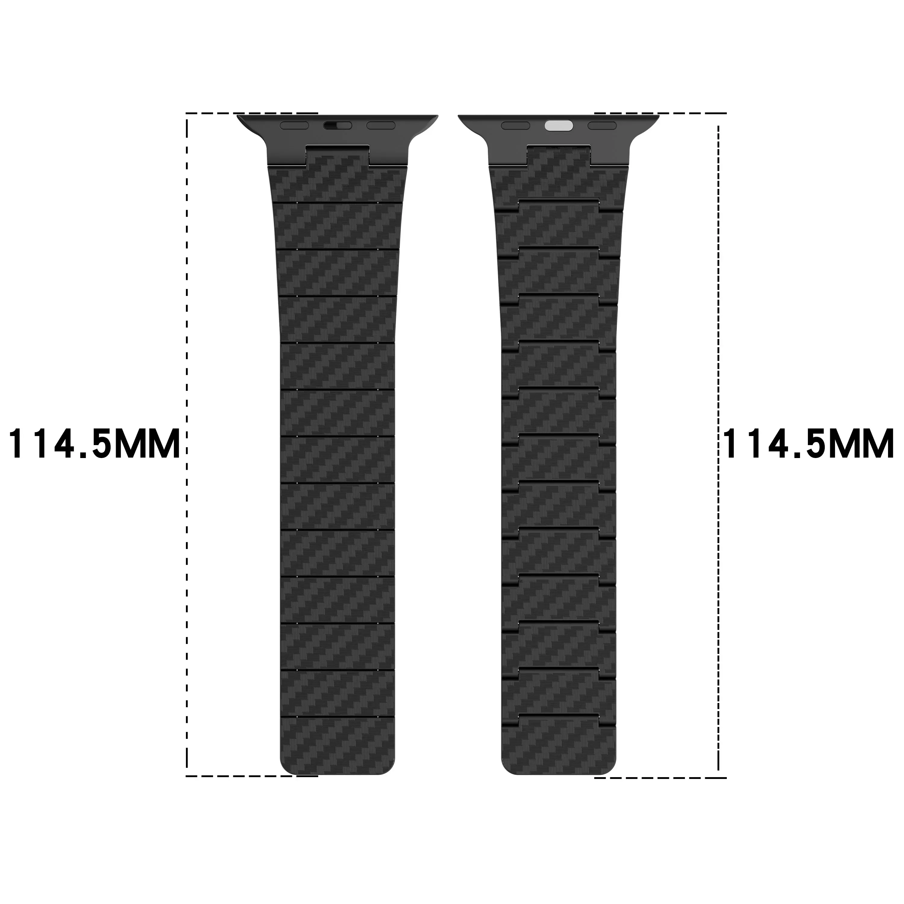 Carbon Fiber Magnetic Strap for Apple Watch Ultra 2 49mm Band 45mm 42mm 44mm 40mm 41mm Bracelet for IWatch Series 9 8 7 6 5 SE 4