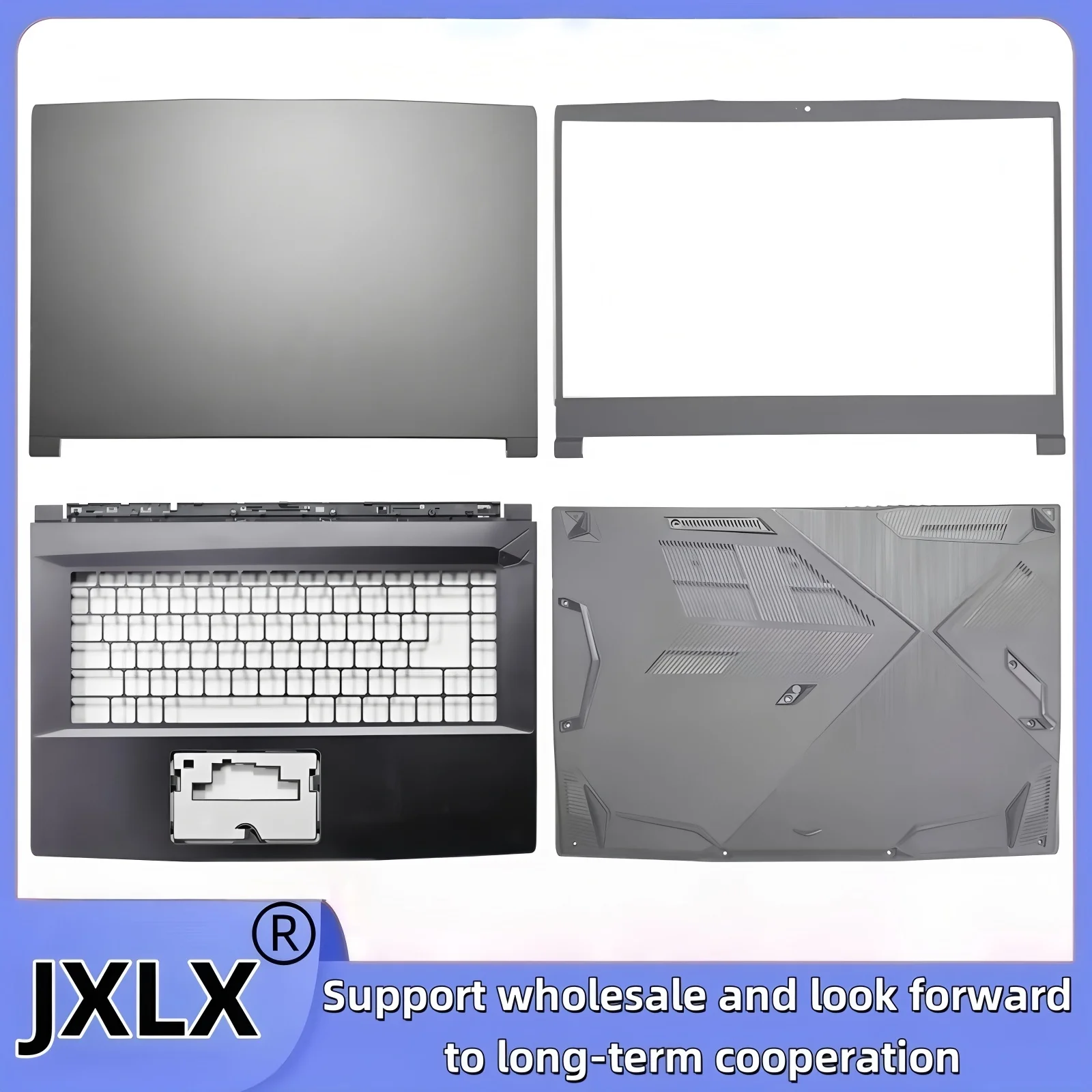JXLX® New For MSI Thin 15 B12U B13U Thin A15 B7U B7V MS-16R8 16RK LCD Back Cover/Front Bezel/Palmrest/Bottom Base/Hinges Laptop