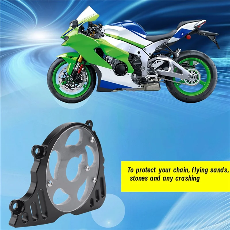 

For KAWASAKI Z1000 2010-2020 Moto Front Sprocket Left Side Chain Guard Cover Engine Protection Black Motorbike Accessory