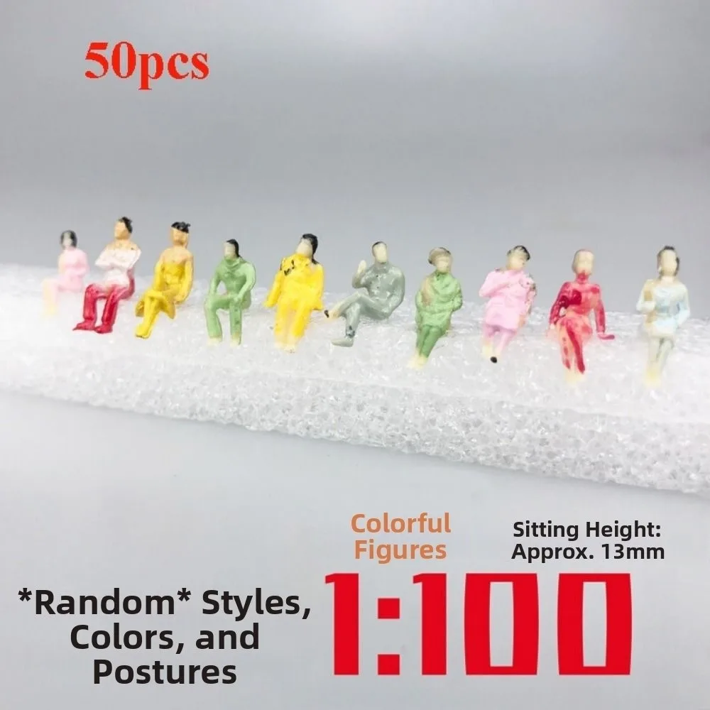 10/50pcs 1:25/1:30/1:300 Scale Model Building People Mixed Color Multistyles Train Scenery Passengers Assorted Poses