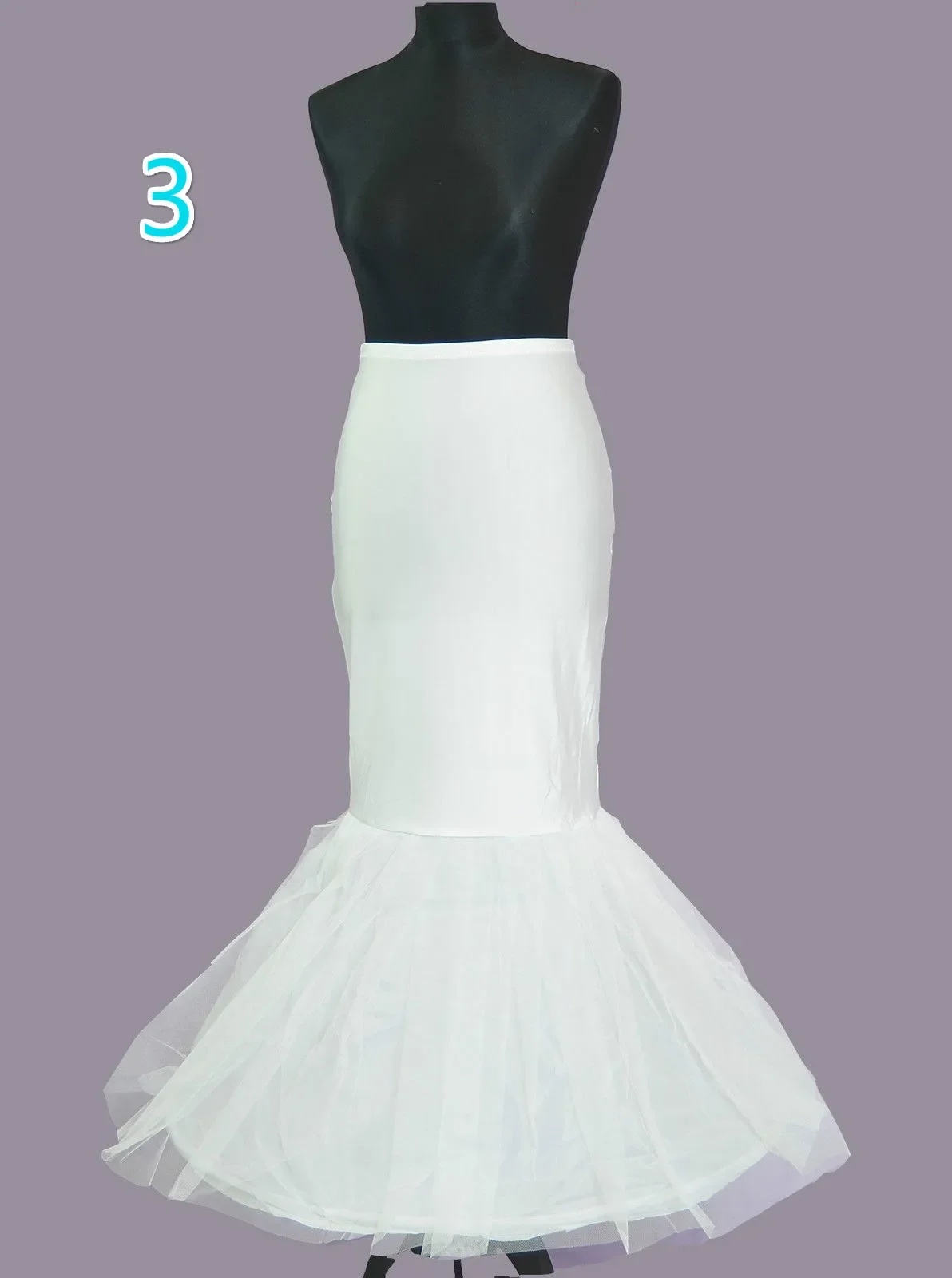 WEDDING BRIDAL DRESS PROM PETTICOAT HOOPS UNDERSKIRT CRINOLINE REGULAR WAIST