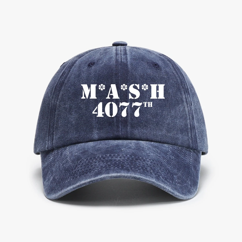 Top M A S H 4077 Military Army Green US Marines RAF Retro MASH 4077TH Baseball Cap Adjustable Washed cowboy Hats