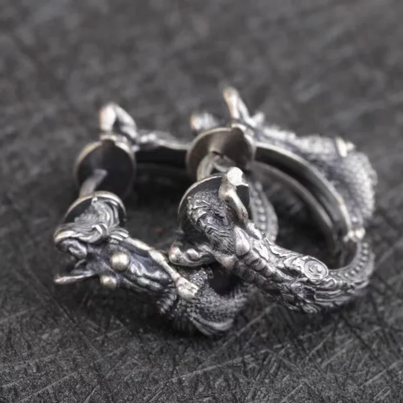 الرجعية نبتون بوسيدون حورية البحر غير المتماثلة أقراط النساء الرجال زوجين الرجعية أسطورة الاتجاه هيبوالرجينيك أقراط #3