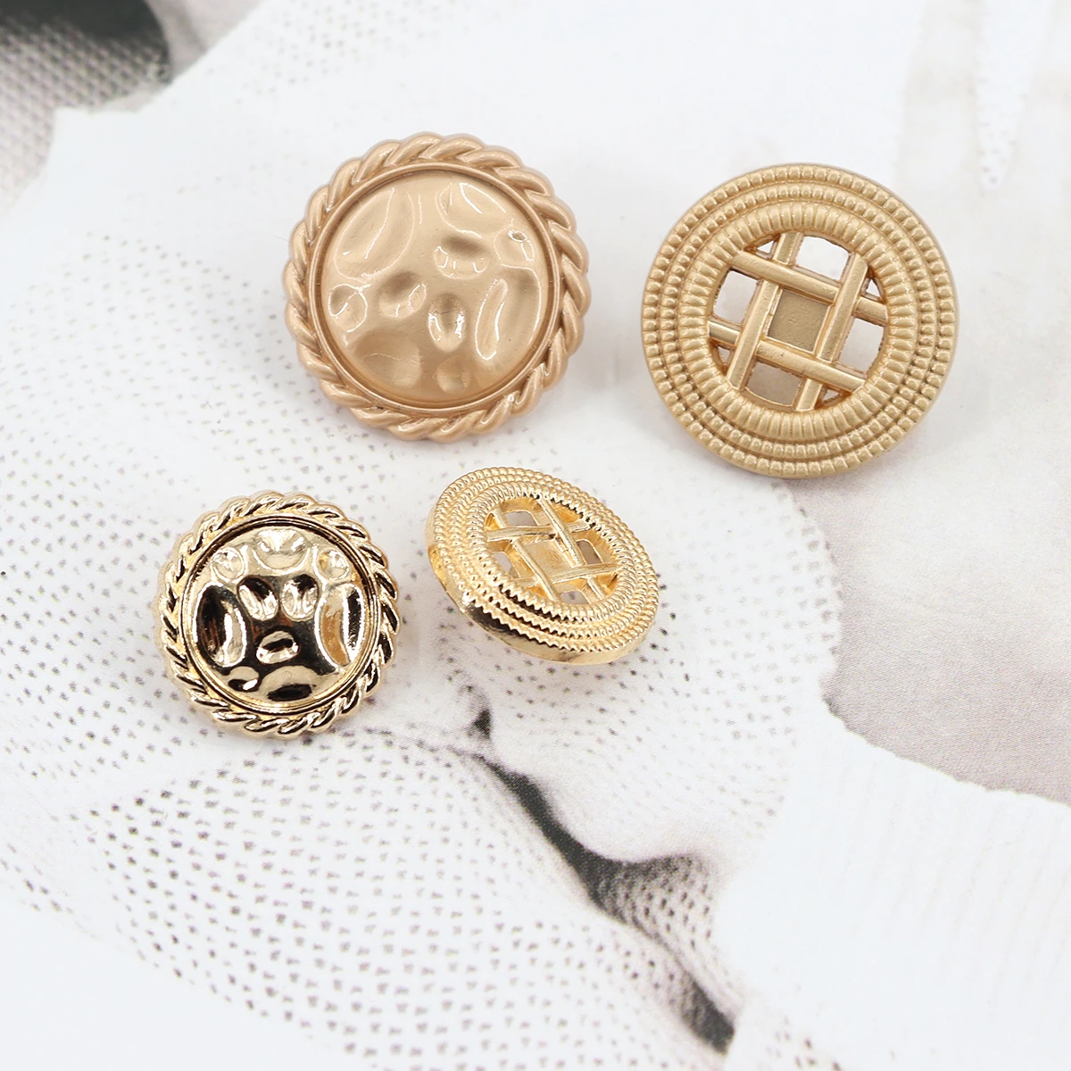 Metal Button Gold Color Sweater Coat Decoration Buttons Accessories DIY 10Pcs/Lot JS-0569