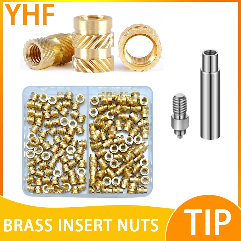 

Heat Set Insert for 3D Printing M2 M2.5 M3 M4 M5 M6 Insert Tip Tool Threaded Insert Injection Metric Knurled Brass Hot Melt Nuts