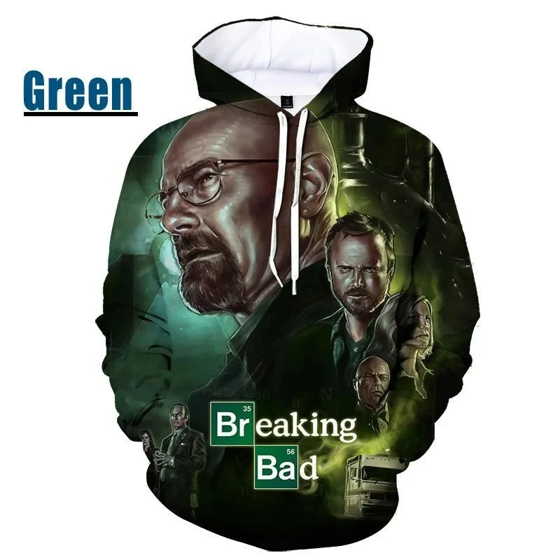 New Movie Breaking Bad 3D Printed Men\'s and Women\'s Hoodies Casual Fashion Plus Size Hooded Sweatshirts Popular Loose Pullover