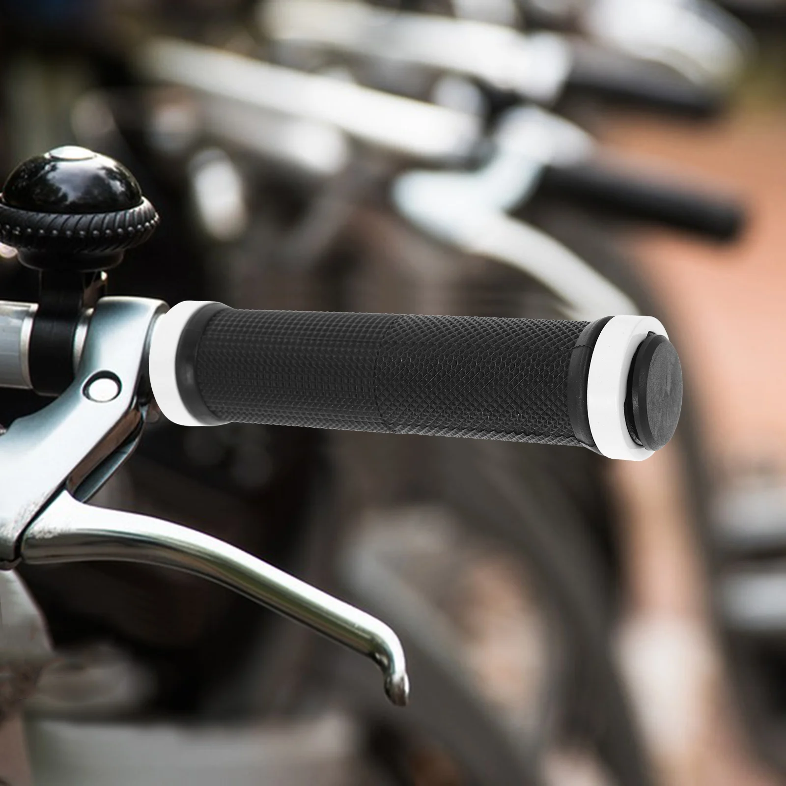

2pcs Mountain Bike Handlebar Grips Rubber Aluminum Alloy Ergonomic Universal Bicycle Hand Grips For Accessories Grip