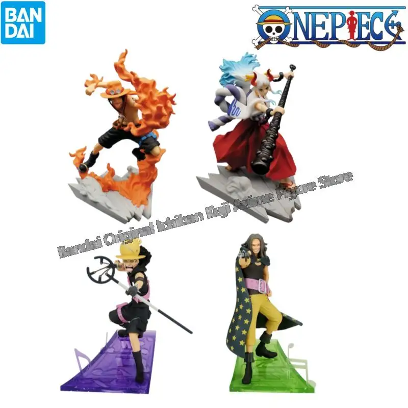 

In Stock Bandai Original Box Garage Kit One Piece Yamato Portgas D Ace Usopp Yasopp Anime Characters Collectible Original Statue