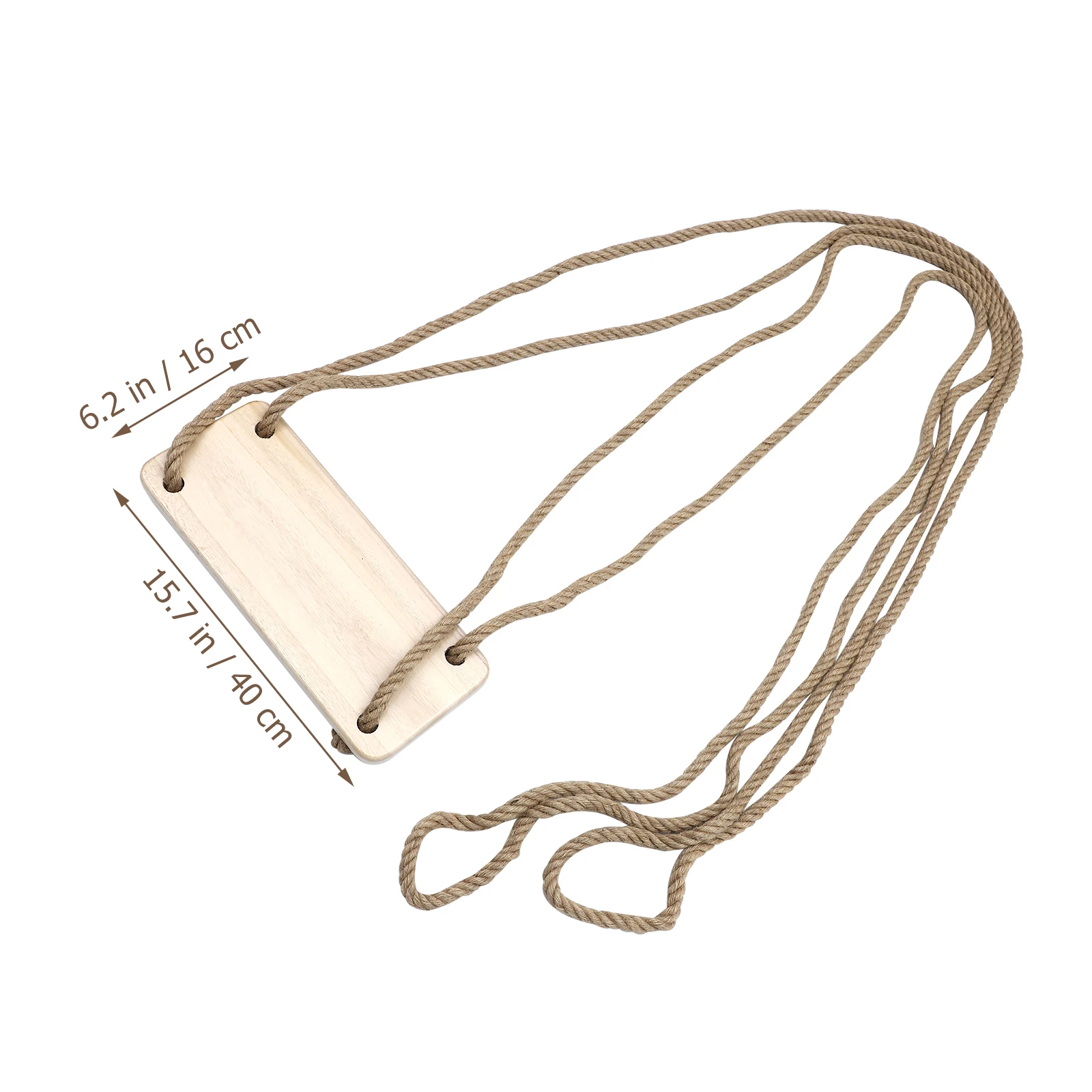 Columpio de madera resistente para niños y adultos, asiento colgante para jardín interior y exterior, juguetes seguros, fácil de instalar, Simple y práctico