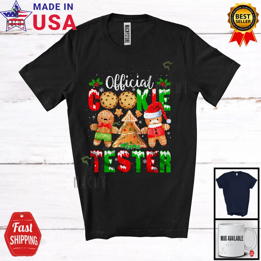 

Official Cookie Tester; Awesome Christmas Gingerbread; Custom Name Baker T-Shirt