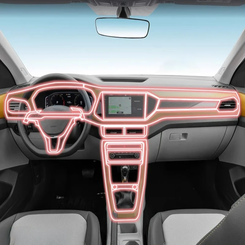 

For Volkswagen T-Cross 2021-2022 Dashboard Multimedia Navigation Transparent Anti-Scratch Protection Film Modification For