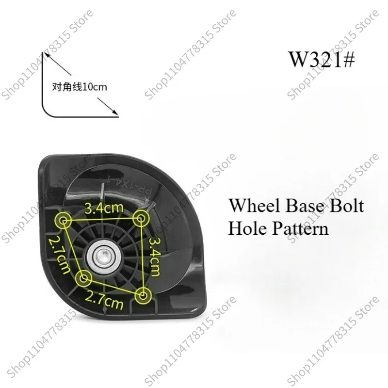 For W321 Silent Swivel Caster, Luggage Travel Bag Repair Parts, Carbon Steel Bearing Replacement Roller for Suitcase