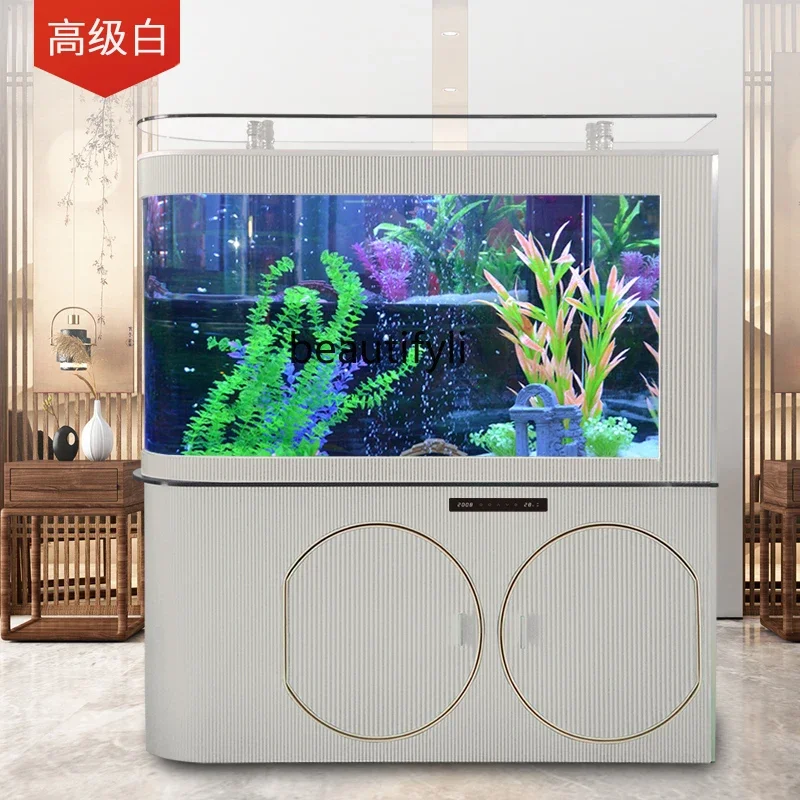 New Glass Fish Tank Lower Filter without Pipe Fittings Bottom Filter Dry Wet Separation Living Room Small Screen Change Water