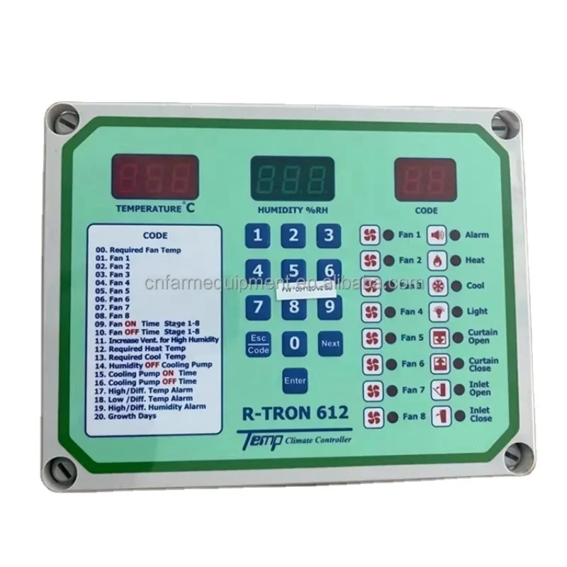 R-TRON 612 environment controller poultry equipment accessories  control feed line, water line, fan, etc