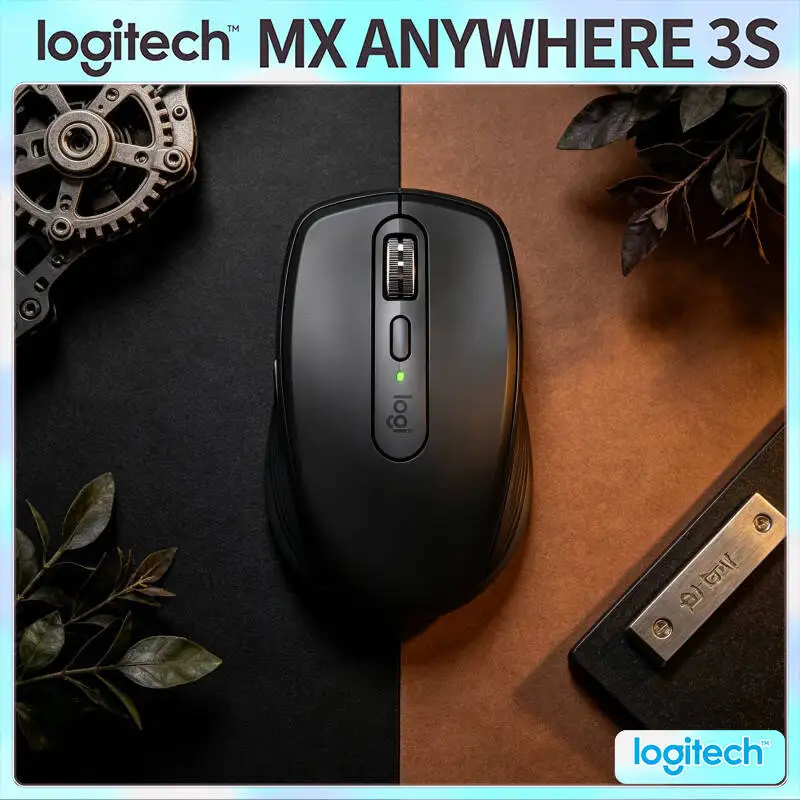 Ergonomic MX Anywhere 3S - 8K DPI, 3-Device Bluetooth, Silent Click, Perfect for Floral Class & Lecture Hall Desk
