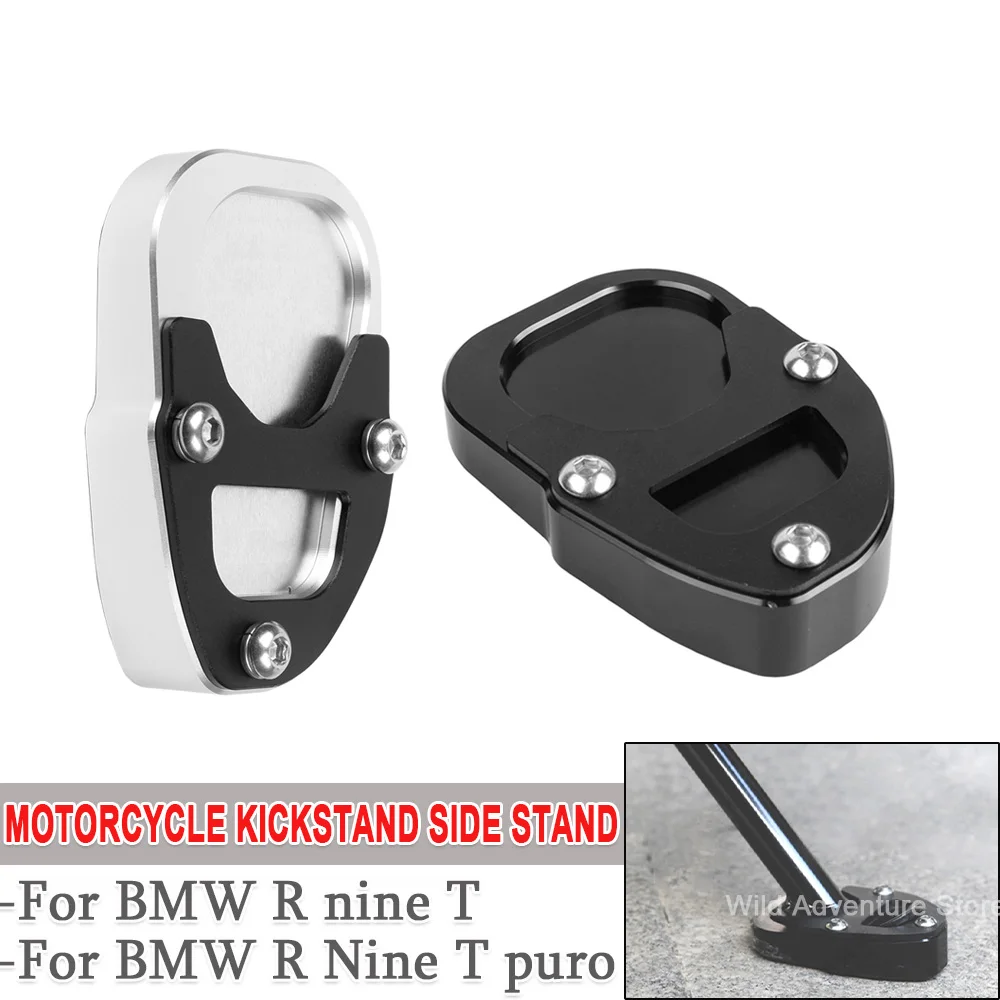 Placa de extensión para soporte lateral de motocicleta, almohadilla de extensión para BMW R NINE T Racer Urban Pure NINET Scrambler 2017-2022 2023