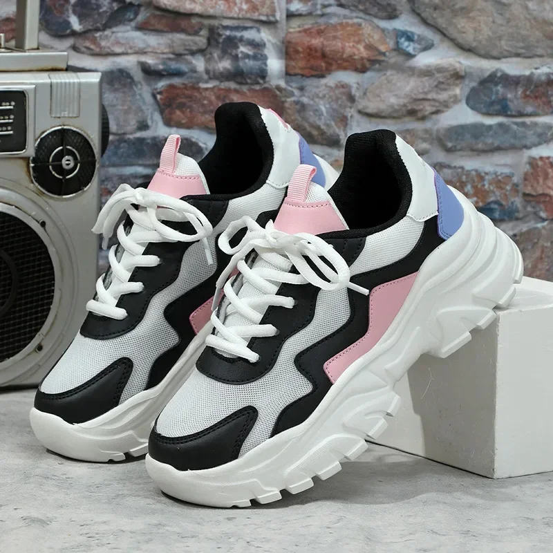 Couple Platform Increase Clunky Sneaker Breathable Comfortable Four Seasons Casual Sports Shoes Fashion All Match Outdoor Shoes image 4